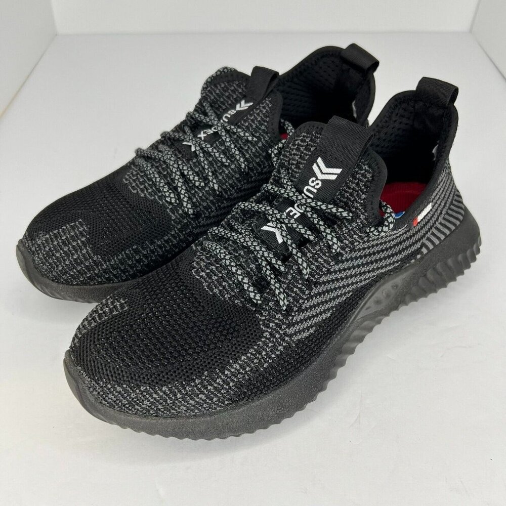 Suadex Mens 605 Chaswind Black Steel Toe Knit Lace Workwear Size 40 Work Shoes